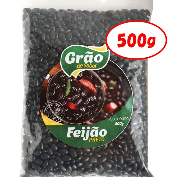 画像1: 黒いんげん豆 500g ブラジル産 フェジョンプレット FEIJAO PRETO 宅配便用 (1)